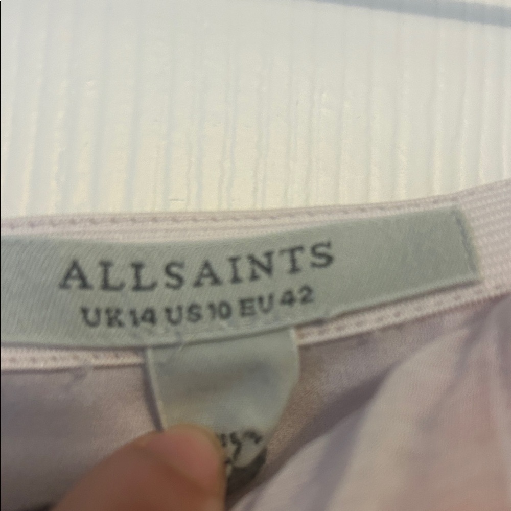 All Saints High Low Floral Skirt - Pink and Orange - Picture 2 of 4